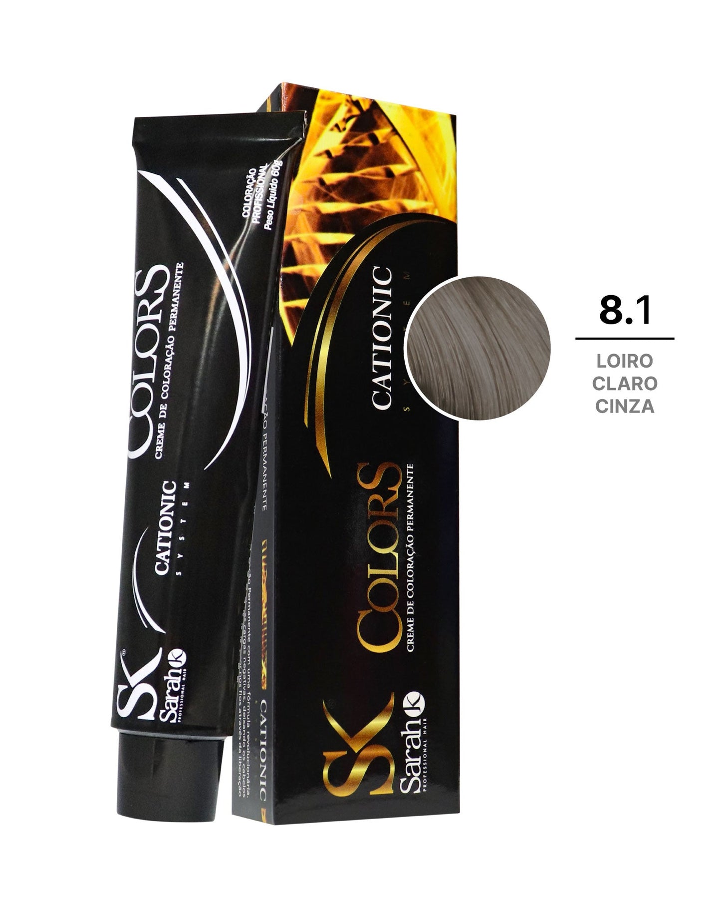 Coloração Permanente Colors 8.1 - Loiro Claro Cinza - 60g