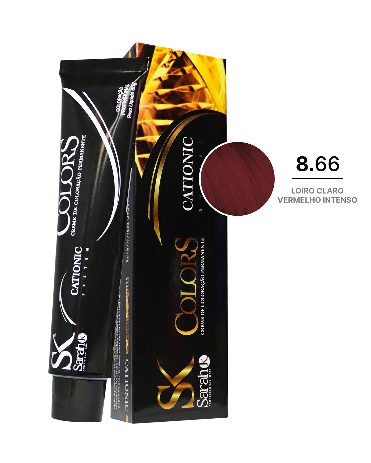 Coloração Permanente Colors 8.66 - Cobre Radiante - 60g