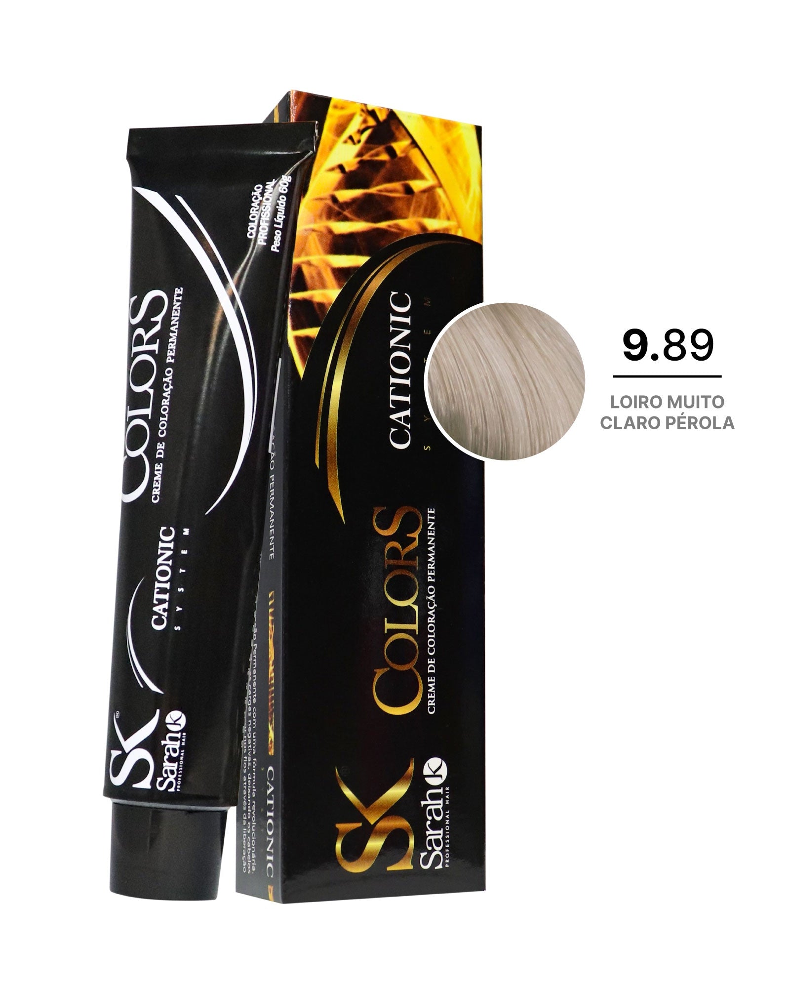 Coloração Permanente Colors 9.89 - Loiro Muito Claro Pérola - 60g