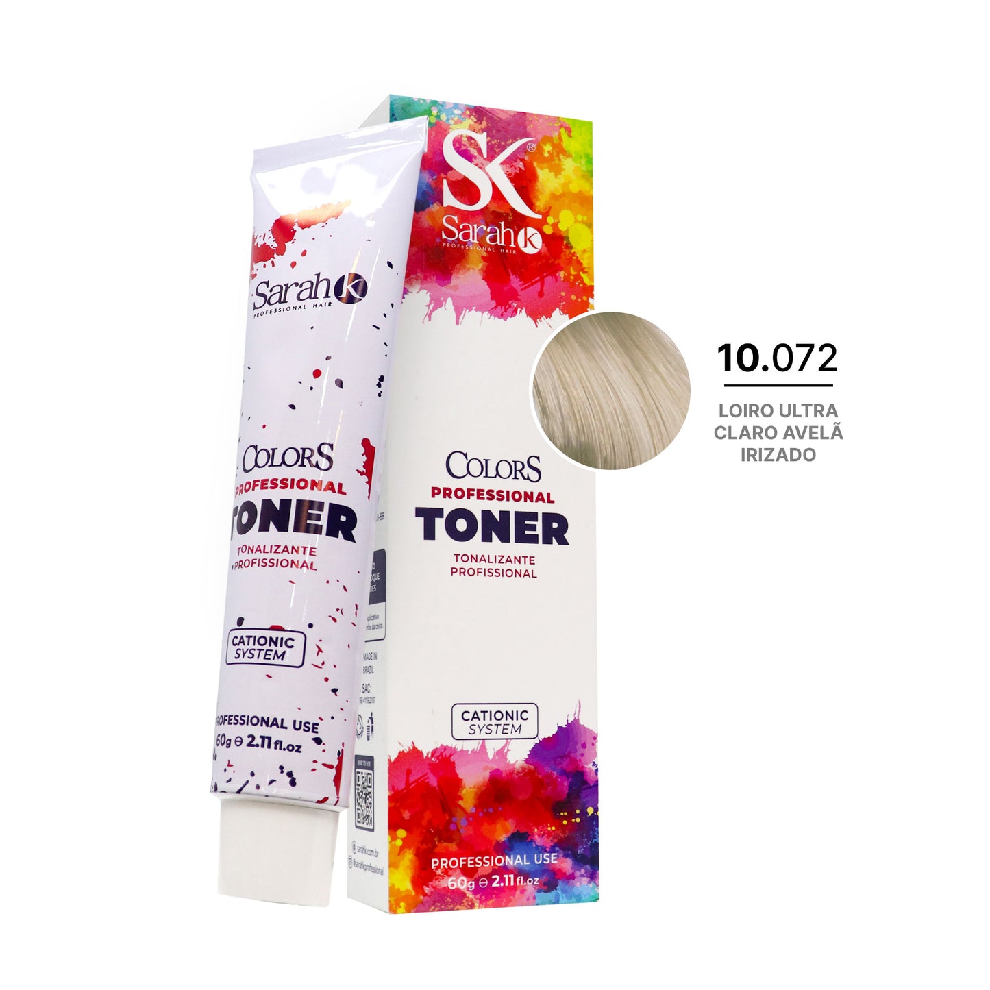 Tonalizante Colors 10.072 - Loiro Ultra Claro Avelã Irisado - 60g