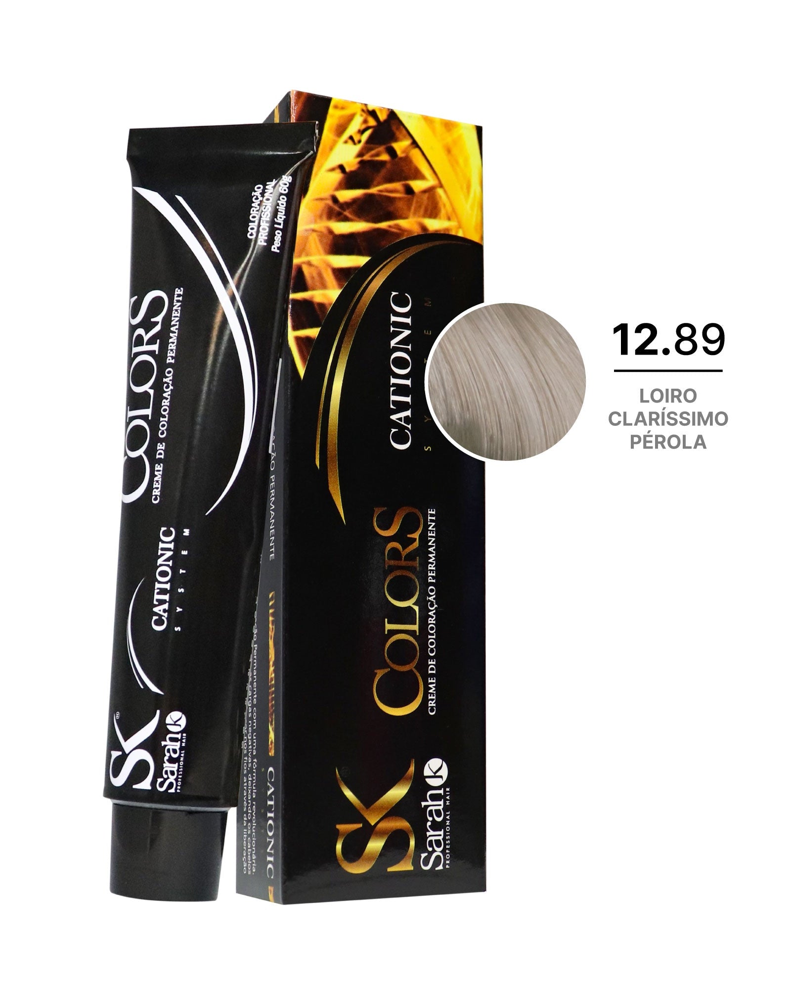 Coloração Permanente Colors 12.89 - Loiro Claríssimo Pérola - 60g