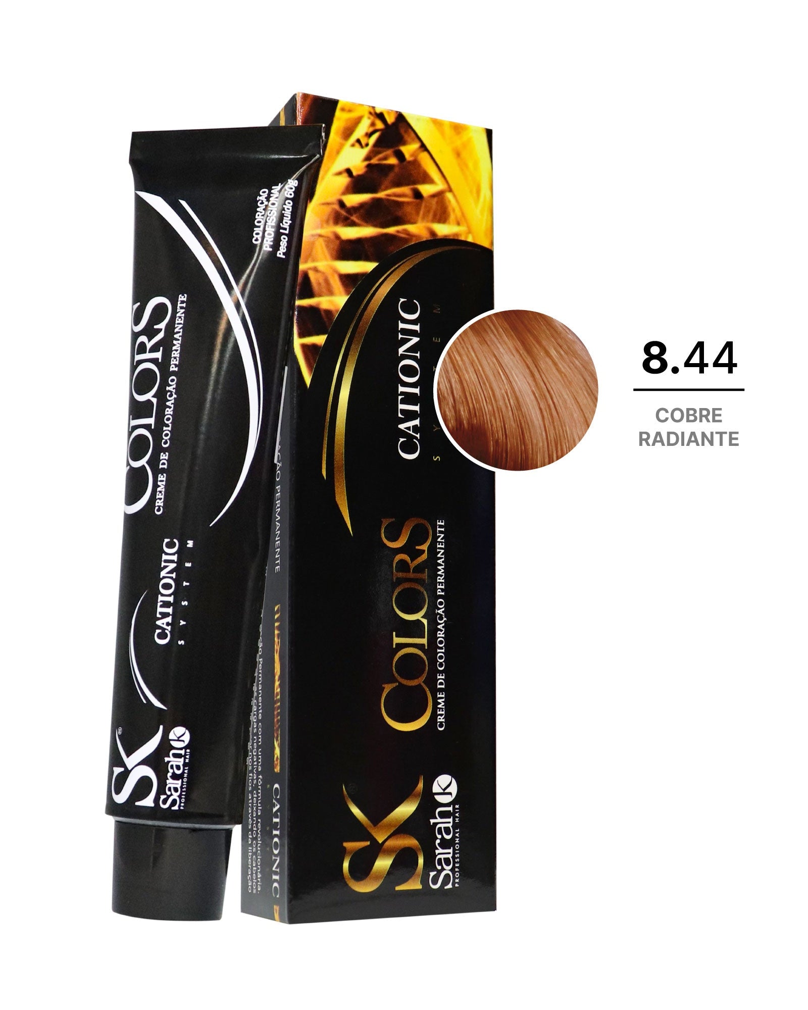 Coloração Permanente Colors 8.44 - Cobre Radiante - 60g – LOJA SK
